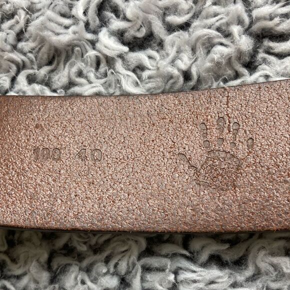 FABIO CORTI Unisex Genuine Leather Belt, Sz 40 Brown, Made in ITALY - Picture 10 of 11